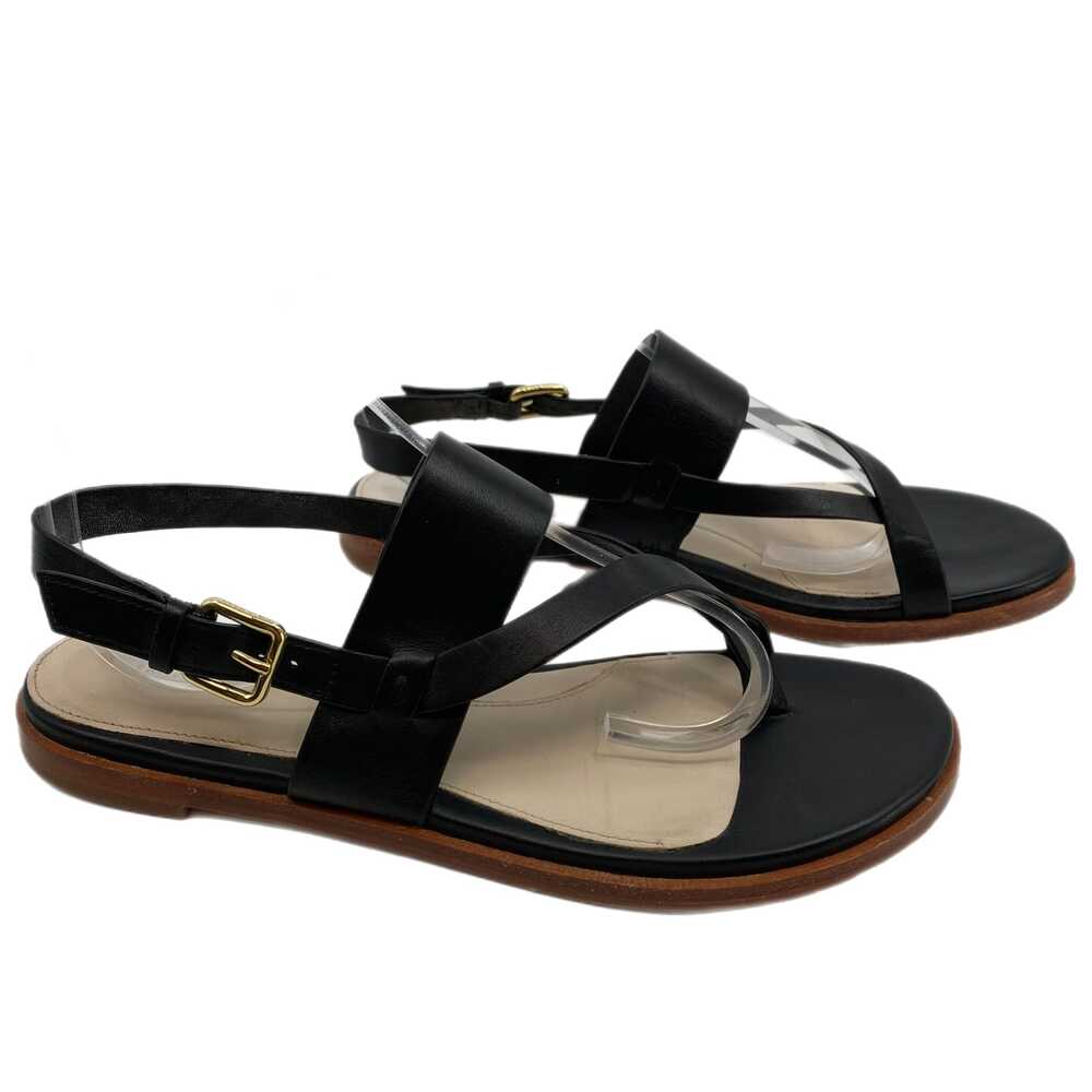 Cole Haan Black Beige Sandals Open Toe Buckle | Womens 6.5